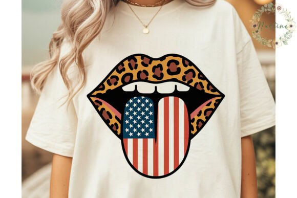 Download Leopard Lips USA Flag Tongue PNG Clipart - Leopard Collection