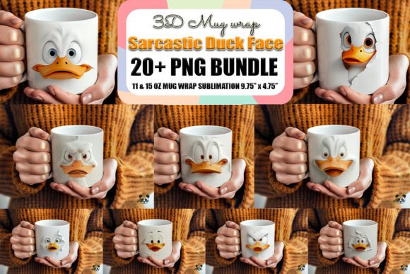 Download Sarcastic Duck Face 3D Mug Wrap Bundle - Bundle Collection