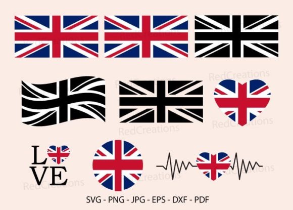 Download UK Flag SVG Bundle, United Kingdom Flag - Bundle Collection
