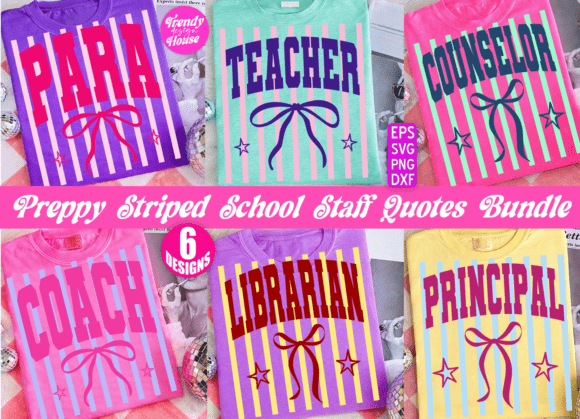 Download Preppy Striped School Teacher PNG Bundle - Bundle Collection