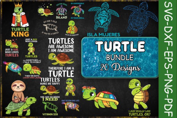 Download Cute Turtle SVG Bundle - Bundle Collection