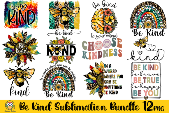 Download Be Kind Sublimation Bundle - Bundle Collection
