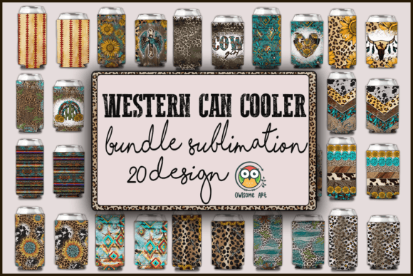 Download Western Can Cooler Bundle Sublimation - Bundle Collection