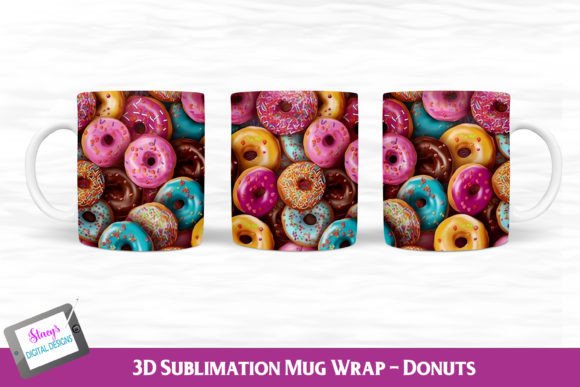 Download 3D Donut Mug | 3D Mug Sublimation - Mug sublimation Collection