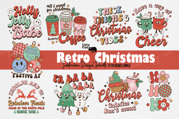 Download Retro Christmas Sublimation Bundle - Bundle Collection