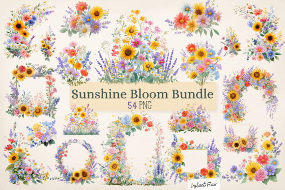 Download Sunshine Bloom Floral Bundle - Bundle Collection