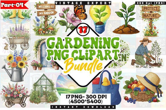 Download Eco Gardening Clipart PNG Bundle - Bundle Collection