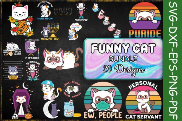 Download Funny Cat SVG Bundle - Bundle Collection