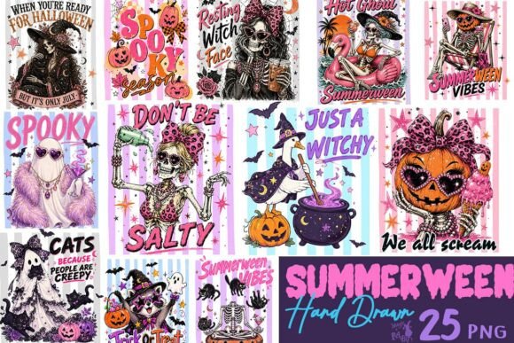 Download Funny Summerween Hand Drawn Bundle - Bundle Collection