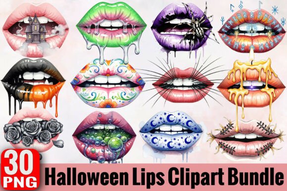 Download Halloween Lips Clipart Bundle - Bundle Collection
