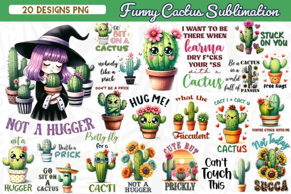 Download Funny Cactus Sublimation Bundle - Bundle Collection