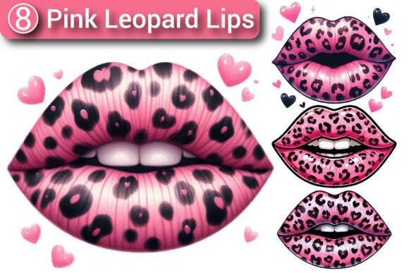 Download Pink Leopard Lips Clipart Sublimation - Leopard Collection