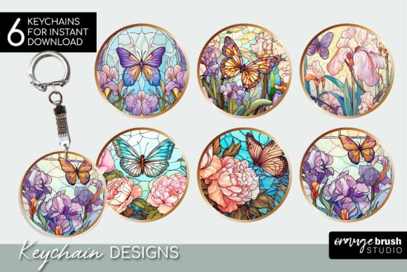 Download Butterfly Stained Glass Keychain Bundle - Bundle Collection