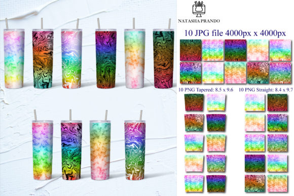 Download Rainbow Tumbler Bundle, Rainbow Print - Bundle Collection