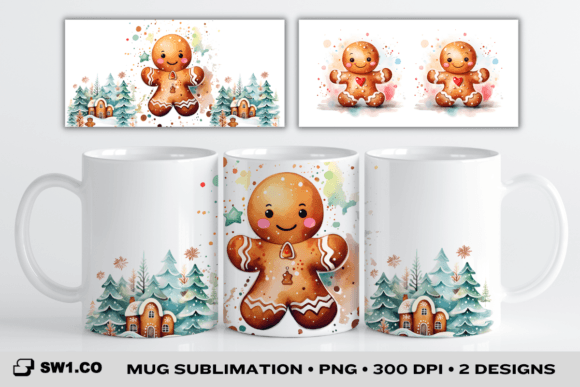 Download Gingerbread Christmas Mug Sublimation - Mug sublimation Collection