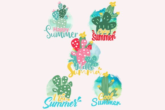 Download Summer Cactus Design Bundle - Bundle Collection