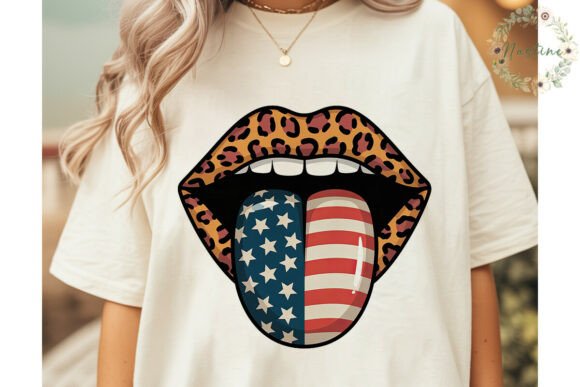 Download Leopard Lips USA Flag Tongue PNG Clipart - Leopard Collection