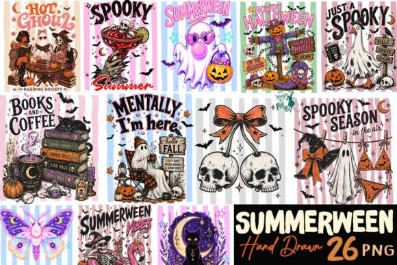 Download Summerween Hand Drawn Stripes Bundle - Bundle Collection