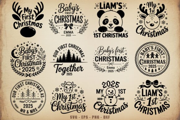 Download Baby’s First Christmas 2025 SVG Bundle - Bundle Collection