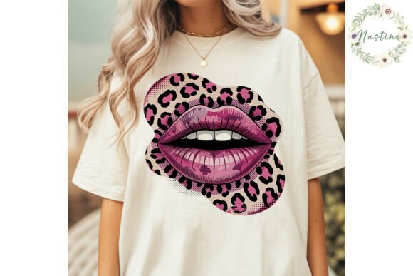 Download Pink Leopard Lips Sublimation Design - Leopard Collection