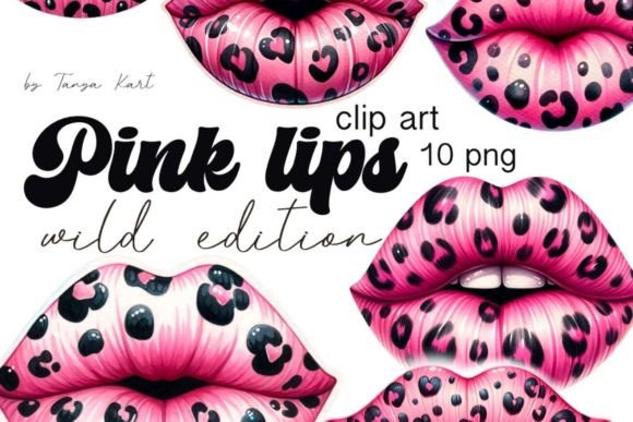 Download Pink Leopard Lips Png Valentines Day - Leopard Collection