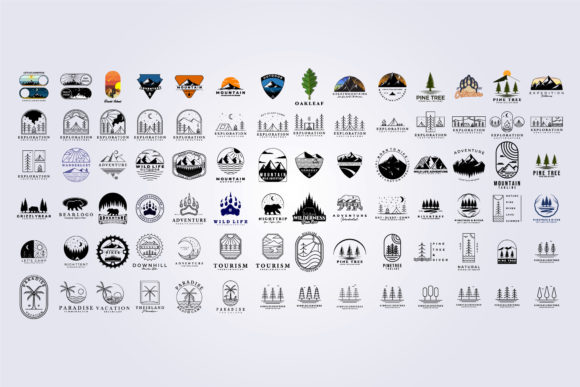 Download Bundle Mountain Adventure Outdoor Logo - Bundle Collection