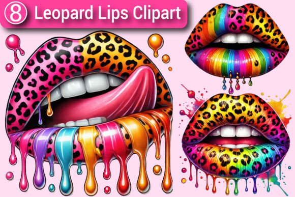 Download Leopard Lips Clipart Bundle PNG - Bundle Collection