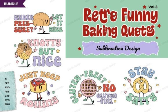 Download Retro Funny Baking Quotes - BUNDLES - Bundle Collection