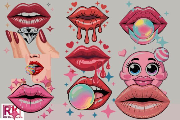 Download 💋 Cute Lips Clipart Bundle - Bundle Collection