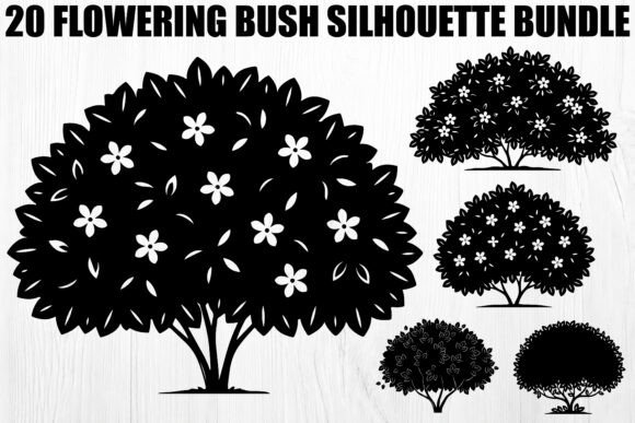 Download Flowering Bush Silhouette Bundle - Bundle Collection