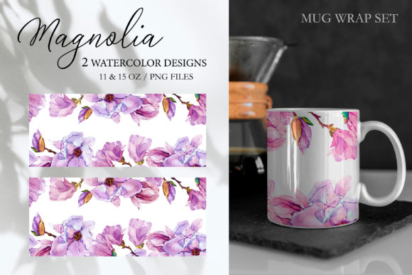 Download Magnolia Flowers Mug Sublimation Designs - Mug sublimation Collection