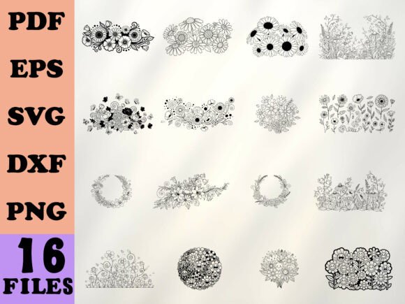 Download Summer Flowers SVG Bundle - Bundle Collection