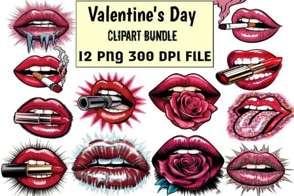 Download Alentine Lips Clipart Bundle – Sexy Lips - Bundle Collection