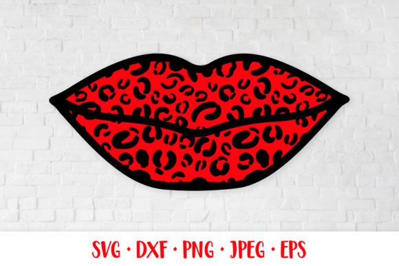 Download Leopard Lipstick Kiss. Leopard Lips SVG. - Leopard Collection