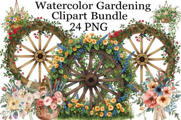 Download Watercolor Gardening Clipart Bundle - Bundle Collection